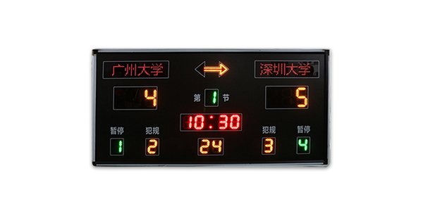 籃球比賽計時器局數比分怎么展示？